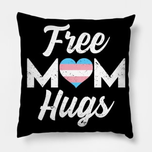 Free Mom Hugs - Transgender Pride Flag Pillow