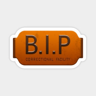 Black Iron Prison Uniform Logo Magnet