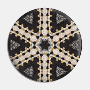 Neutral ethnic geometric patterned Pin