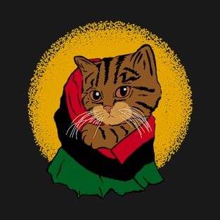 Cat with Juneteenth Flag T-Shirt