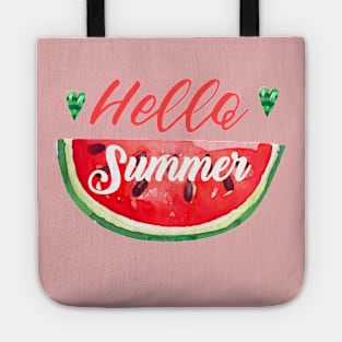 Hello Sweet Summer Graphic / Ladies Summer / Beach Vacation / Summer Graphic / Watermelon Summer / Sweet Summer Tote