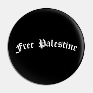 Free Palestine typography Pin