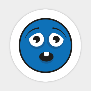 surprised blue monster emoji Magnet