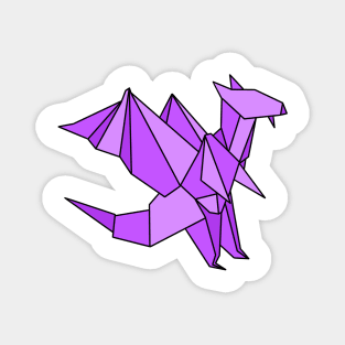 Purple origami dragon Magnet