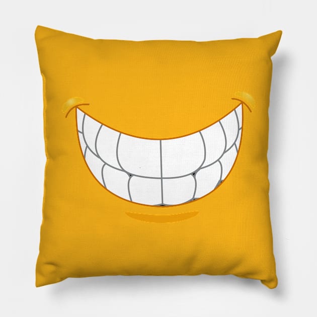 Smile face Pillow by Nykos