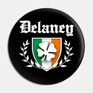 Delaney Shamrock Crest Pin