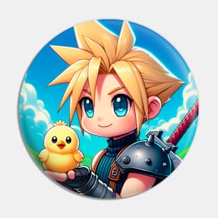 Cloud & Chocobo Pin