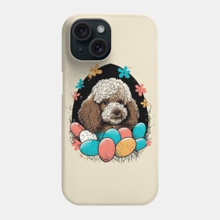 Poodle Spring Floral Easter Egg Retro Splatter Painting Dog Lover Doodle Art Phone Case