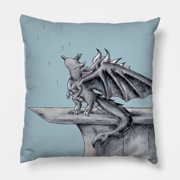 Rain Catching Pillow by KristenOKeefeArt