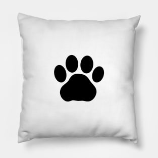 Cat paw print BLACK Pillow