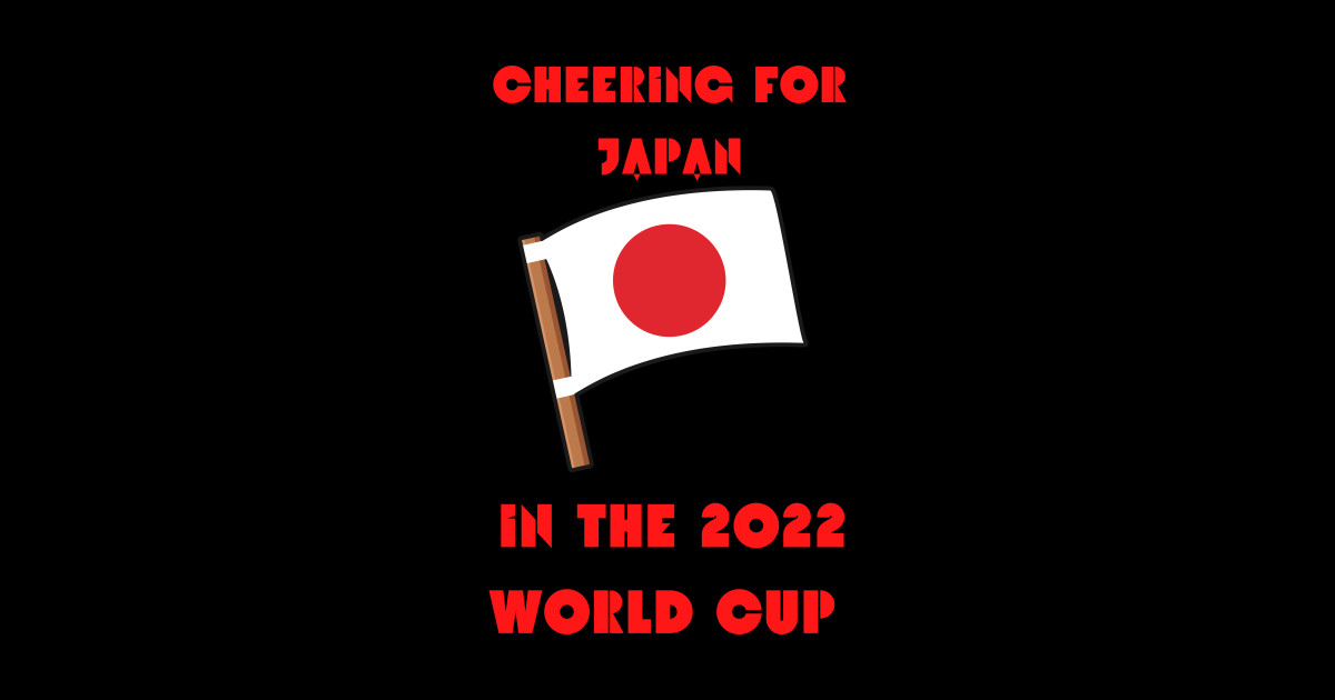 Cheering for Japan in the 2022 World Cup Japan Sticker TeePublic