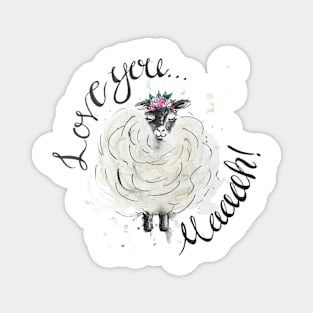 Fuzzy Sheep - Love you Maaah! - Mothers day Magnet