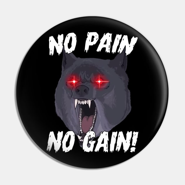 No Pain No Gain Gym Wolf Motivational Sports Quotes Pin by WorkoutQuotes