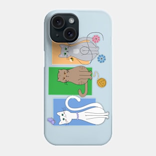 Three different Cats all together Phone Case