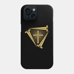 The cross of Jesus and the nails of the crucifixion Phone Case