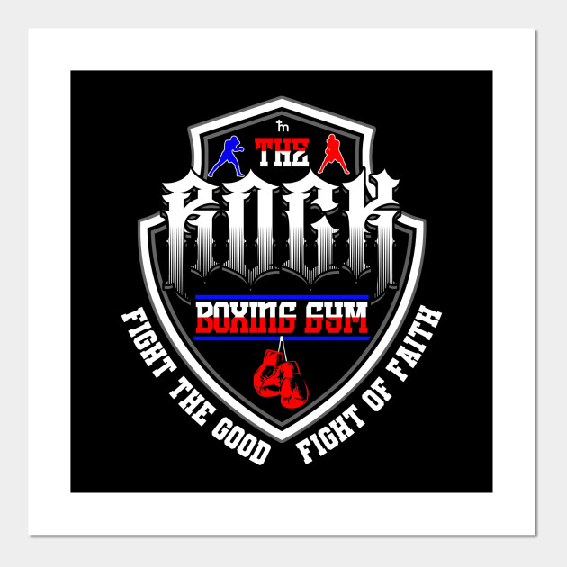 The Rock Boxing Gym Logo Front Therockboxinggym Poster Und Kunst Teepublic De