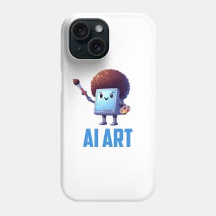 Cute AI Artist Robot Phone Case