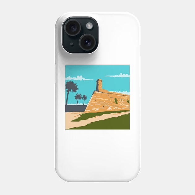 Fort Marion St. Augustine WPA Phone Case by retrovectors