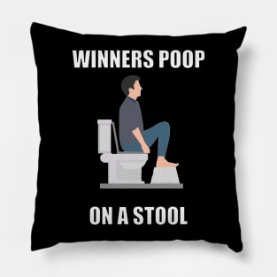 Winners poop on a stool! Pillow