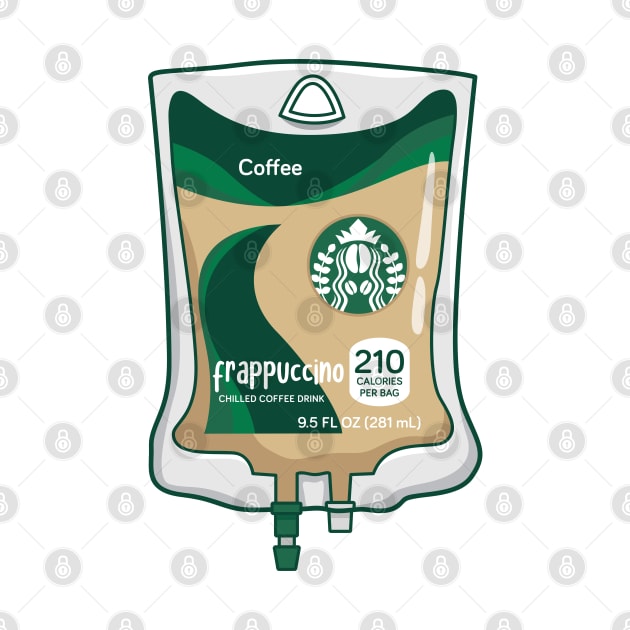 Chilled Coffee Drink IV Bag for medical and nursing students, nurses, doctors, and health workers who are coffee lovers by spacedowl