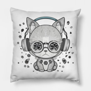 Kawaii Cosmic Companions - Embracing Adorable Animals in the Cosmos Pillow
