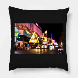 Night Drive Neon Blur Las Vegas 3 Pillow