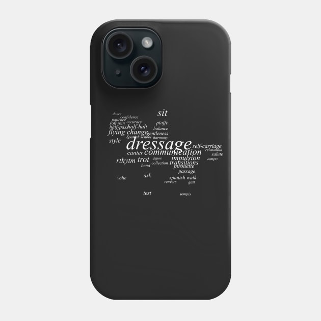 Equestrian Dictionary - Dressage (dark) Phone Case by ThunderboltFire