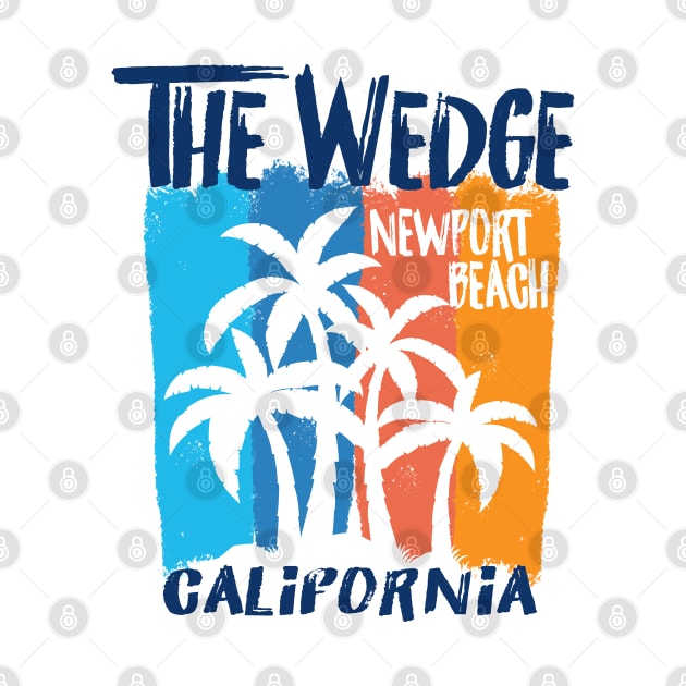 The Wedge Newport Beach California Fun Colorful Palm Trees by PacPrintwear8