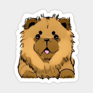 Cute Cartoon Chow Chow Digital Portrait (MD23Ar105b) Magnet