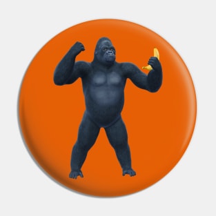 Gorilla Holding Banana Pin