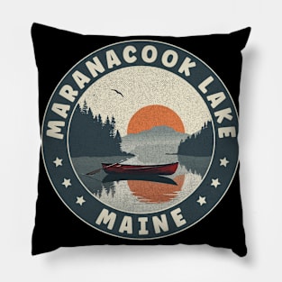 Maranacook Lake Maine Sunset Pillow