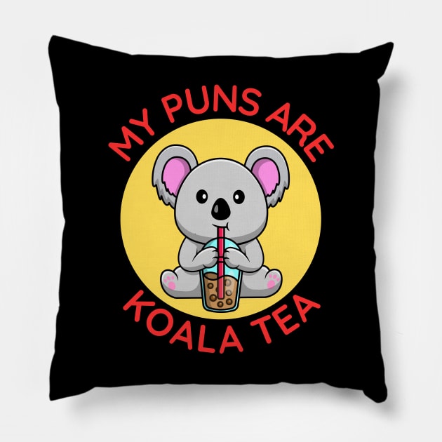 My Puns Are Koala Tea | Koala Pun Pillow by Allthingspunny