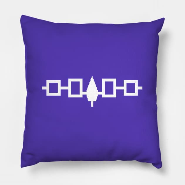 Iroquois Confederacy Flag #2 Pillow by SalahBlt