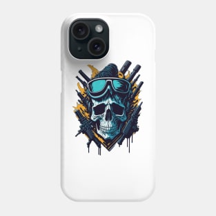 Evil skull with guns Phone Case