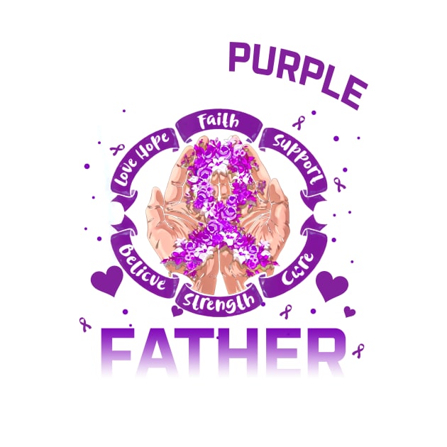 I Wear Purple For My Father Crohn's Disease Awareness by thavylanita