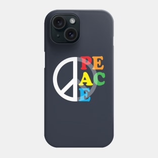 Colorful Minimalist Peace Sign Phone Case
