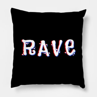 RAVE Glitch Illusion Pillow