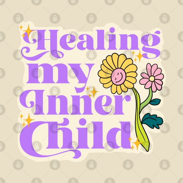 HEALING MY INNER CHILD FLOWER STICKER by Aydapadi Studio