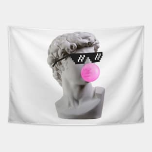 David in pixel glasses Tapestry