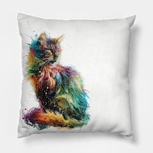 Rainbow Cat Pillow