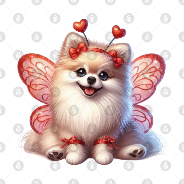 Valentine Fairy Pomeranian Dog by Chromatic Fusion Studio