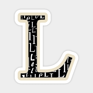 L Filled - Typography Magnet