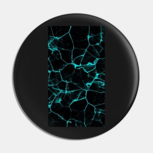 Neon Cyan Marble Pattern Pin