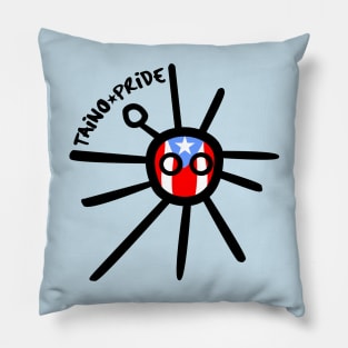 Puerto Rico Taino Sun Boricua Flag Pride Pillow