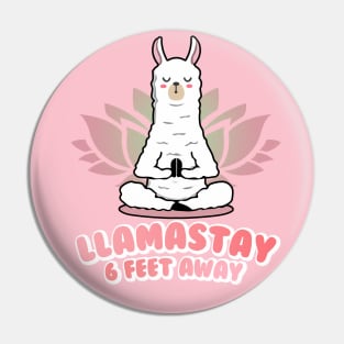 Llamastay 6 feet away Pin