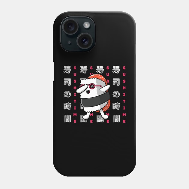 Cute Kawaii sushi time Phone Case by ProLakeDesigns