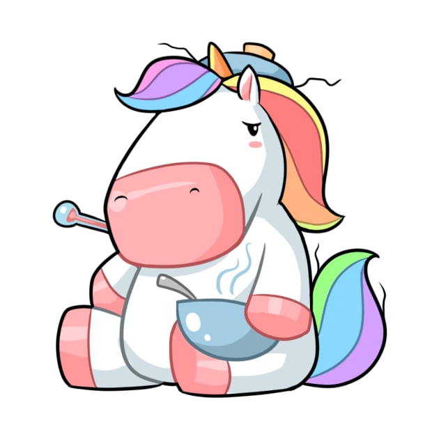 Kawaii unicorn sick by Japanese Designs