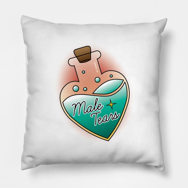 male tears. Pillow by CreativeHermitCo