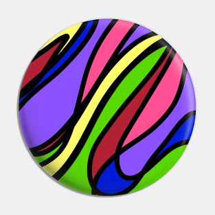 Overlapping Wavy Design with Funky Colors, made by EndlessEmporium Pin