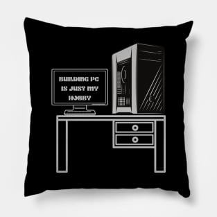 Black Pc builder Pillow